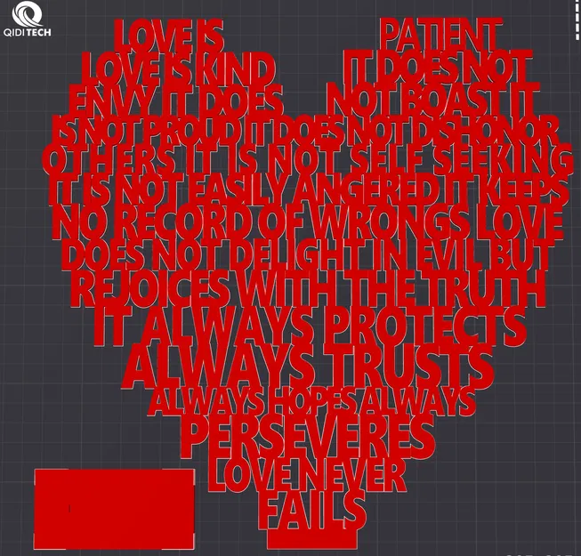 Mô hình trái tim LOVE IS PATIENT HEART - Image 6