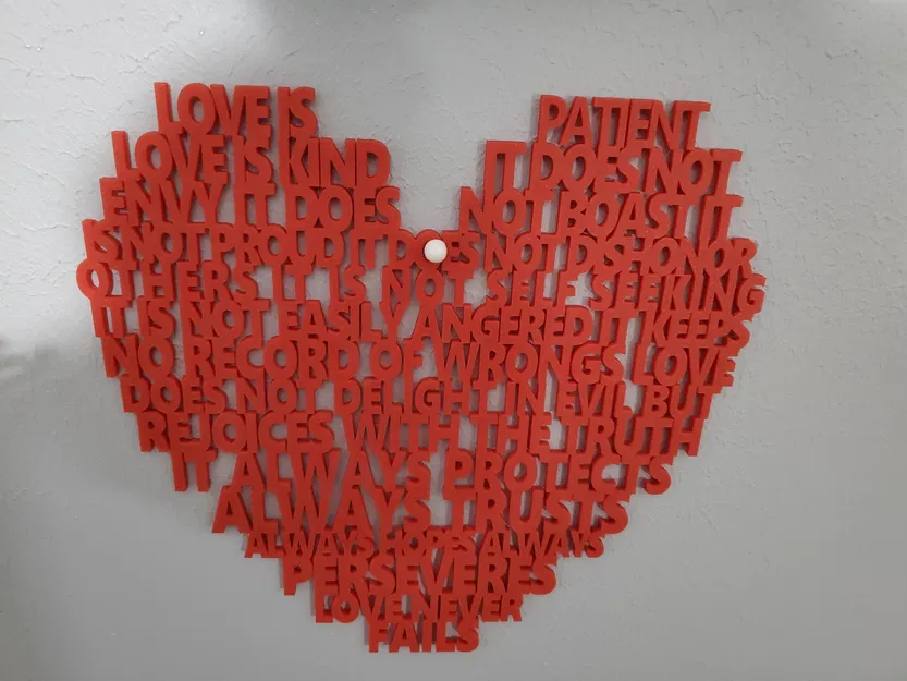 Mô hình trái tim LOVE IS PATIENT HEART - Image 7