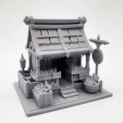 Mô hình sạp hàng chợ thời trung cổ (Medieval Market Stall Miniature)