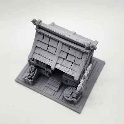 Mô hình sạp hàng chợ thời trung cổ (Medieval Market Stall Miniature)