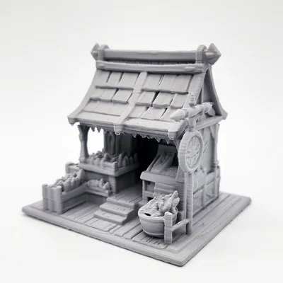 Mô hình sạp hàng chợ thời trung cổ (Medieval Market Stall Miniature)