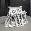 Mô hình sạp hàng chợ thời trung cổ (Medieval Market Stall Miniature) - Thumbnail 4