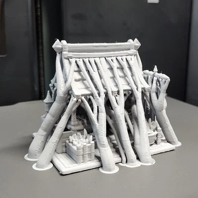 Mô hình sạp hàng chợ thời trung cổ (Medieval Market Stall Miniature)