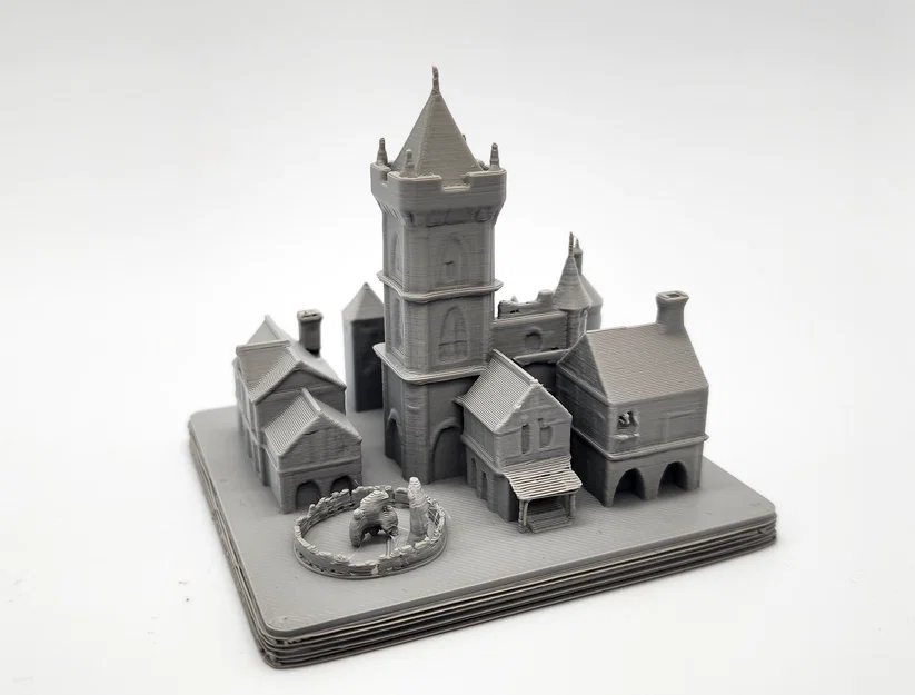 Mô hình quảng trường thị trấn 3D cho DND (No Support) - Image 1