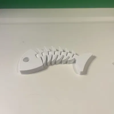 Móc khóa cá xương Flexi Fish - Mẫu in 3D khớp nối linh hoạt độc đáo