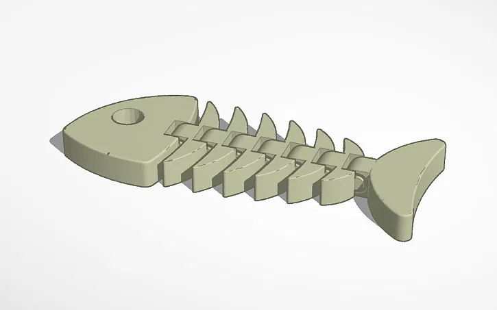 Móc khóa cá xương Flexi Fish - Mẫu in 3D khớp nối linh hoạt độc đáo - Image 3