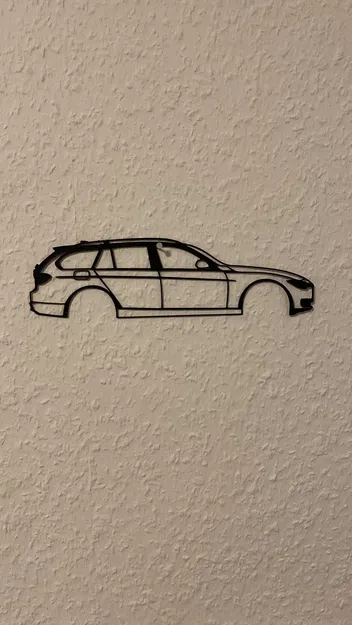 Mô hình trang trí treo tường 2D BMW F31 cho dân chơi xe - Image 1