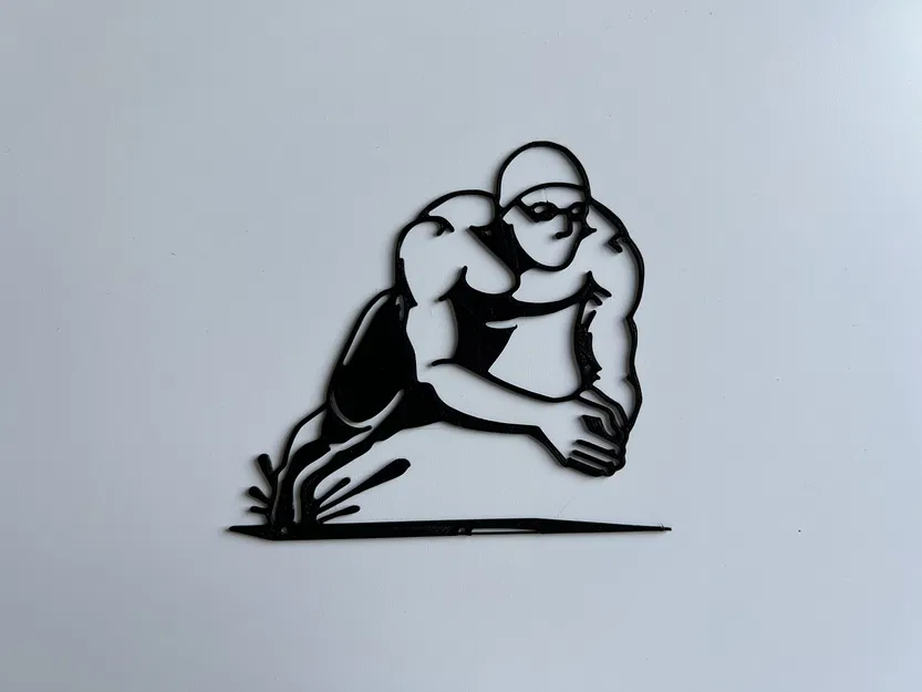 Mô hình treo tường vận động viên bơi lội trang trí thể thao độc đáo - Image 1