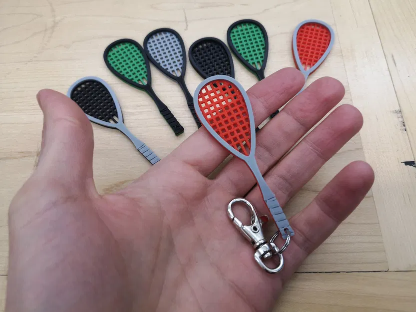 Mô hình vợt Squash (dáng teardrop hoặc open throat) - Image 1