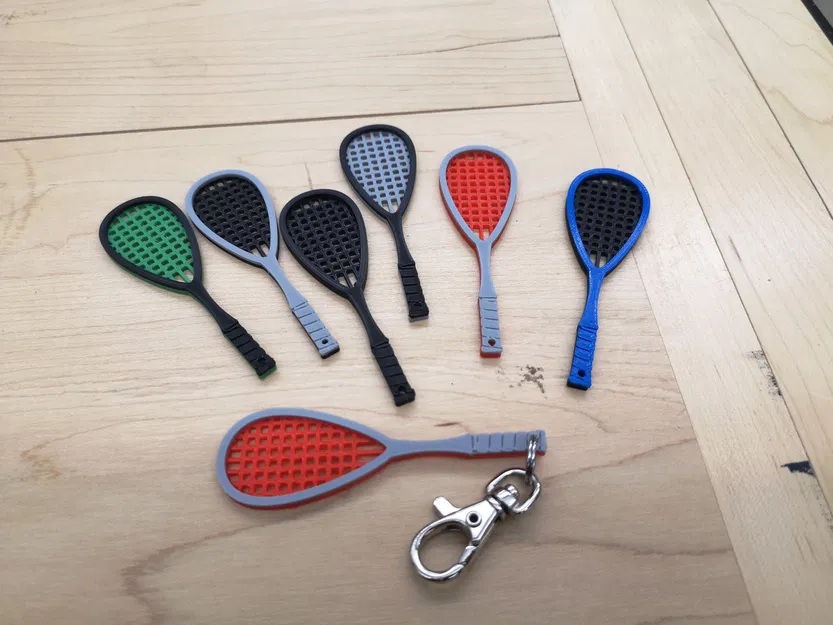 Mô hình vợt Squash (dáng teardrop hoặc open throat) - Image 2