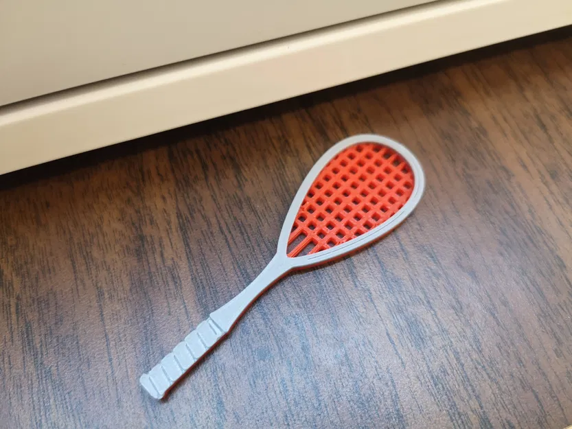 Mô hình vợt Squash (dáng teardrop hoặc open throat) - Image 3