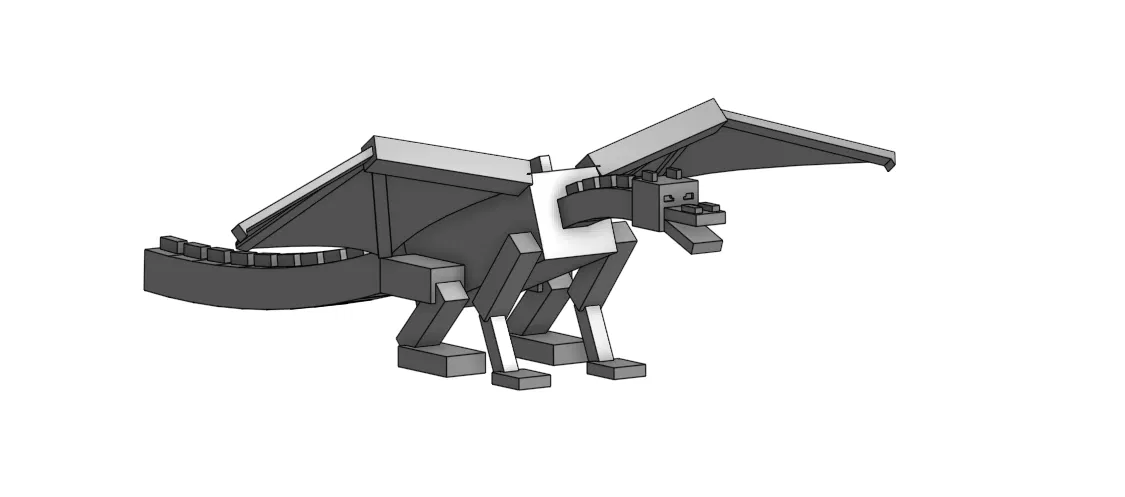 Mô hình rồng Ender Dragon Minecraft in 3D cực chất - Image 1