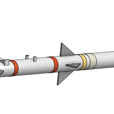 Mô hình tên lửa AIM-120 AMRAAM in 3D chất lượng cao