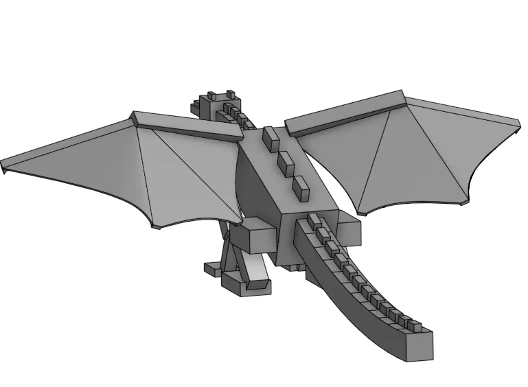 Mô hình rồng Ender Dragon Minecraft in 3D cực chất - Image 2
