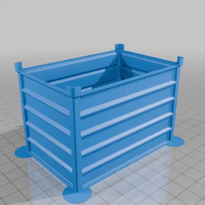 Thùng kim loại mô hình 1/14 cho xe tải RC - Thiết kế in 3D không support