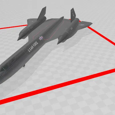 Mô hình 3D máy bay chiến đấu SR-71 Blackbird siêu chi tiết