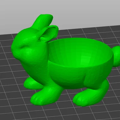 Mô hình 3D tô đựng kẹo hình chú thỏ Phục Sinh xinh xắn