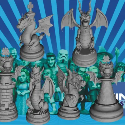 Bộ cờ vua Minix Dragon Chess - Mô hình in 3D độc đáo và đầy sáng tạo