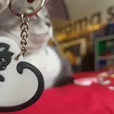 Móc khóa đôi mèo tình yêu hình trái tim (Puzzle)