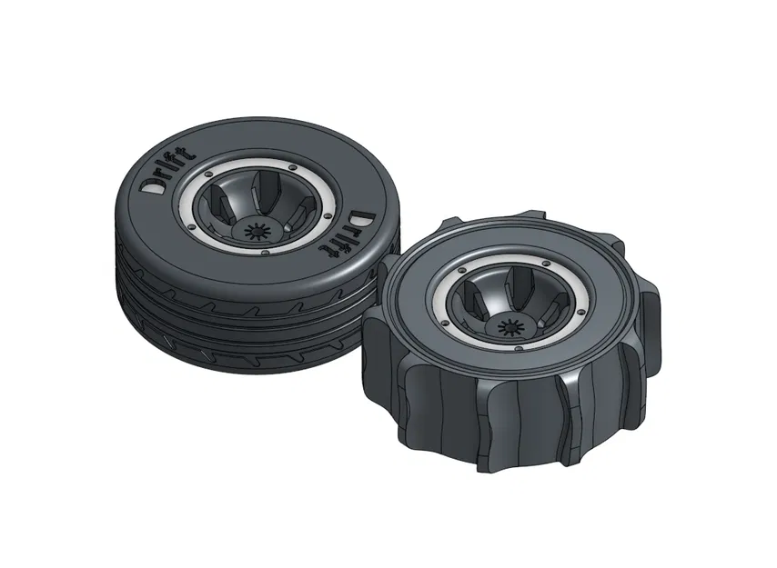 Bộ bánh xe/lốp cho Traxxas Slash | Kiểu Paddle hoặc Bề mặt trơn - Image 2