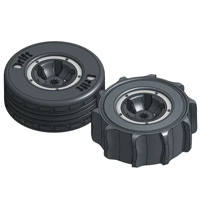 Bộ bánh xe/lốp cho Traxxas Slash | Kiểu Paddle hoặc Bề mặt trơn