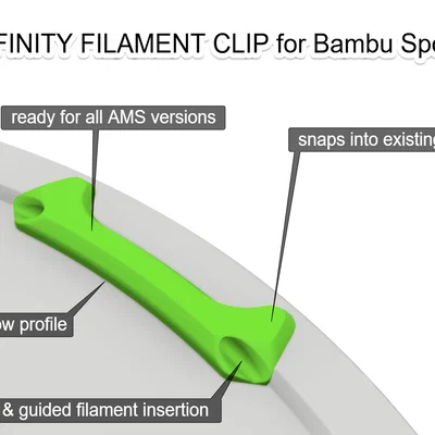 Bambu Infinity Filament Clip - Kẹp giữ sợi nhựa cho cuộn tái sử dụng