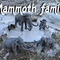 Mô hình gia đình voi ma mút Mammoth family Ice Age - Thumbnail 1
