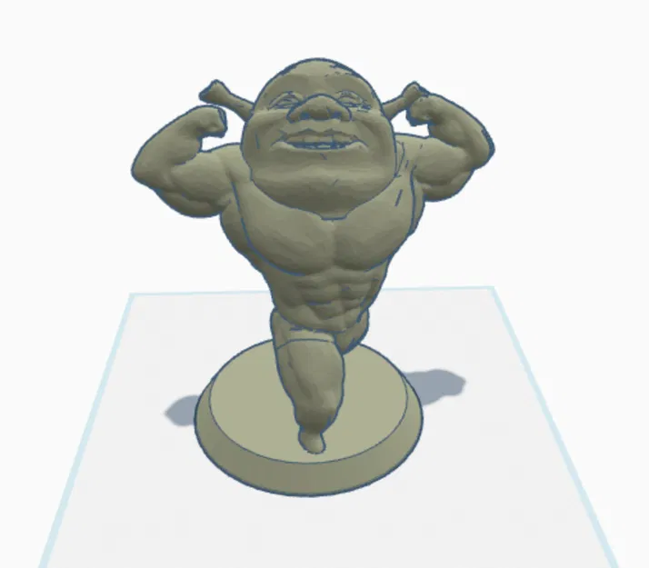 Mô hình 3D Buff Shrek tập gym hài hước - File STL in 3D độc lạ - Image 1