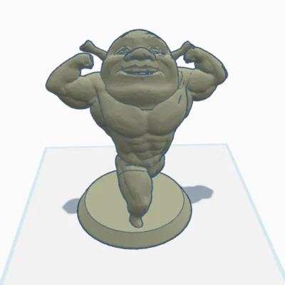 Mô hình 3D Buff Shrek tập gym hài hước - File STL in 3D độc lạ