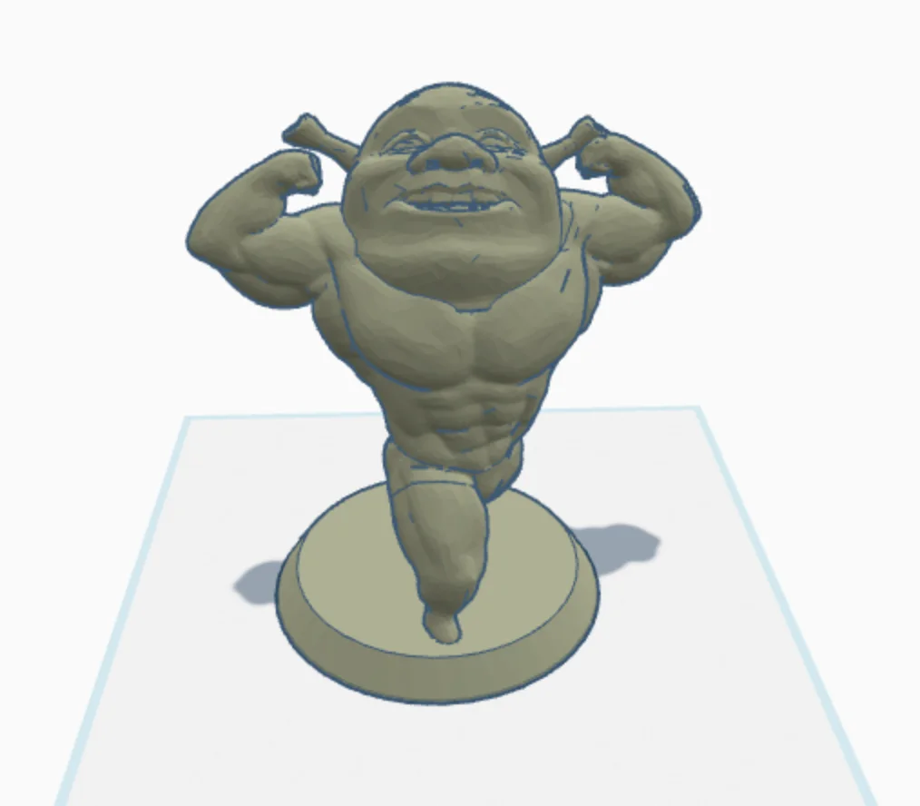Mô hình 3D Buff Shrek tập gym hài hước - File STL in 3D độc… 1