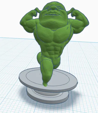 Charm gắn giày Croc hình Shrek lực sĩ 3D độc đáo - Image 1