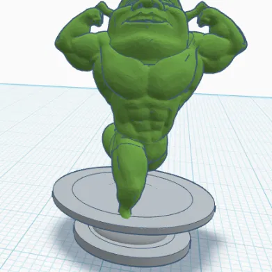 Charm gắn giày Croc hình Shrek lực sĩ 3D độc đáo