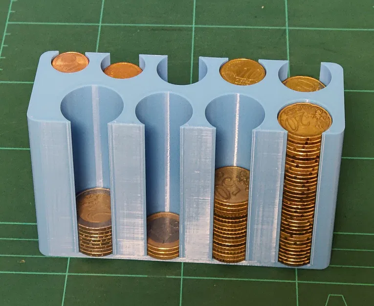Khay Đựng Tiền Xu Euro (Thiết Kế 9 Ngăn Xếp Dọc) - Image 1
