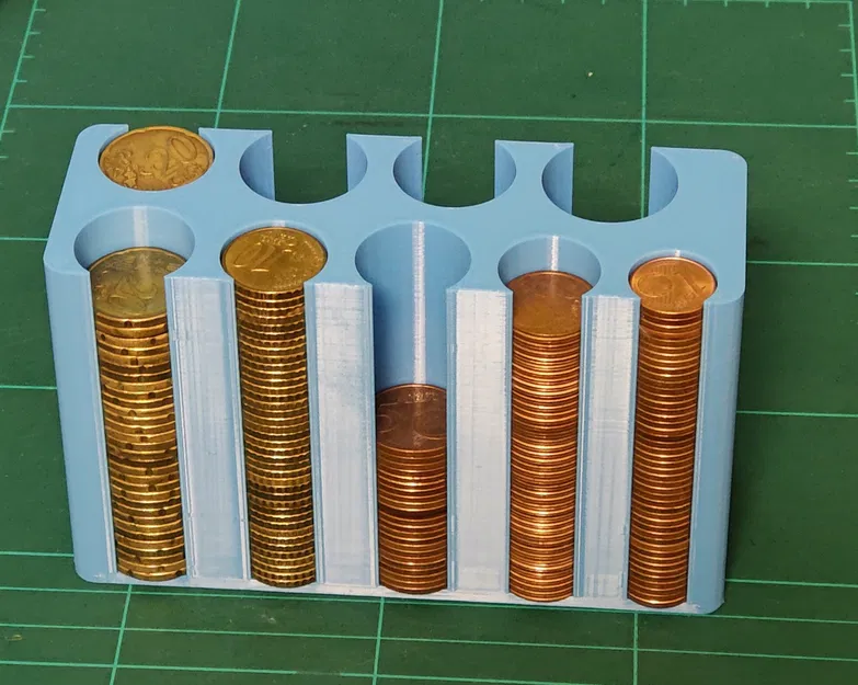 Khay Đựng Tiền Xu Euro (Thiết Kế 9 Ngăn Xếp Dọc) - Image 2