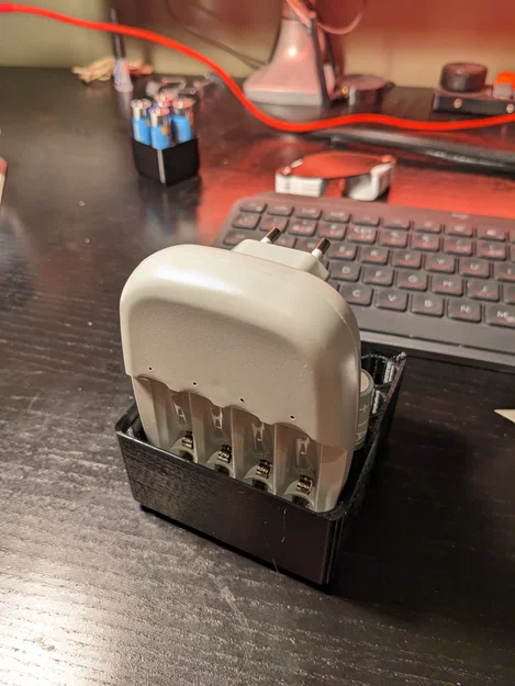 Khay đựng bộ sạc pin IKEA STENKOL và pin LADDA chuẩn Gridfinity - Image 2