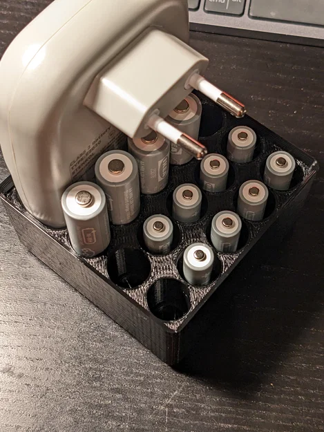 Khay đựng bộ sạc pin IKEA STENKOL và pin LADDA chuẩn Gridfinity - Image 6