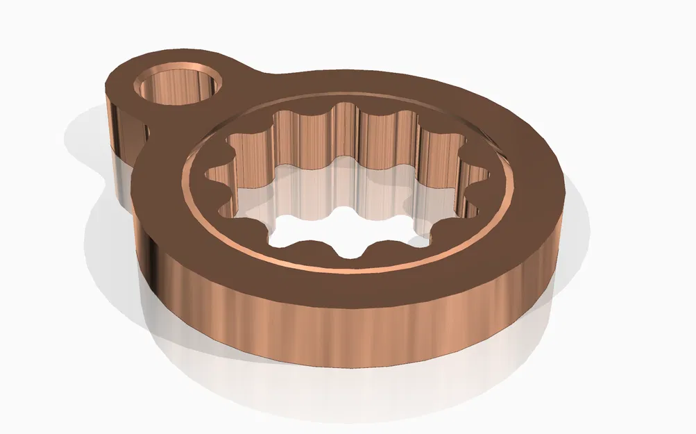 Móc khóa xoay Fidget Spinner thiết kế nhỏ gọn in 3D - Image 1