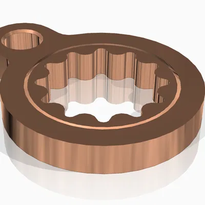 Móc khóa xoay Fidget Spinner thiết kế nhỏ gọn in 3D