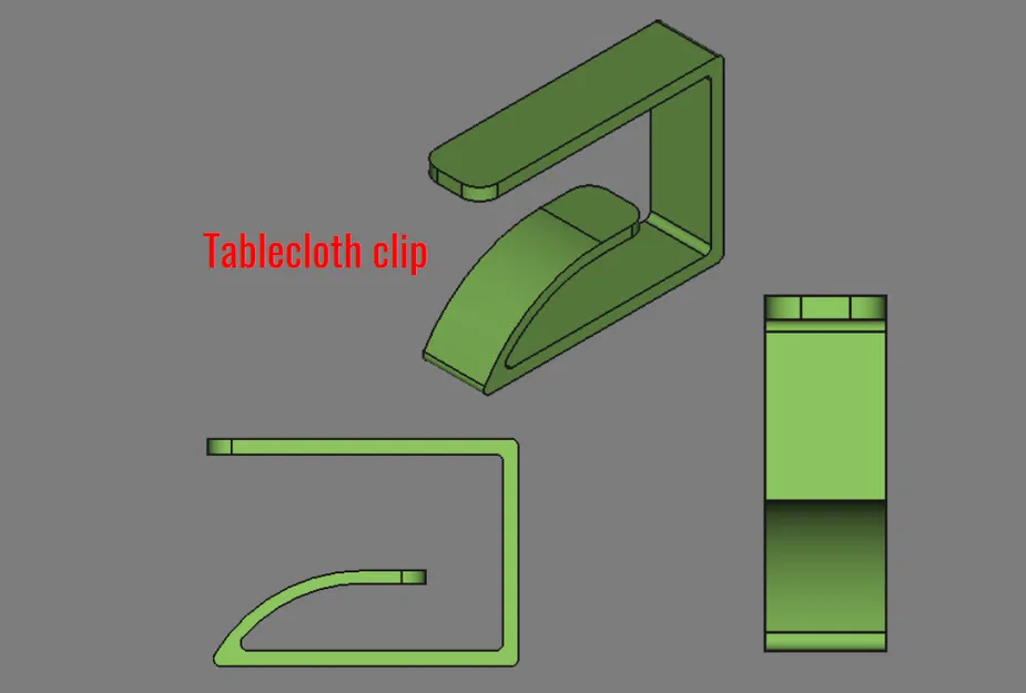 Kẹp giữ khăn trải bàn (Tablecloth clip) in 3D tiện lợi - Image 3