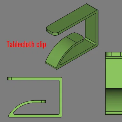 Kẹp giữ khăn trải bàn (Tablecloth clip) in 3D tiện lợi