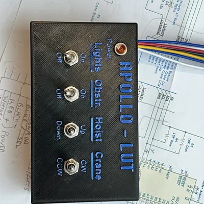 Mô hình cần cẩu Colby cho tháp phóng Apollo LUT