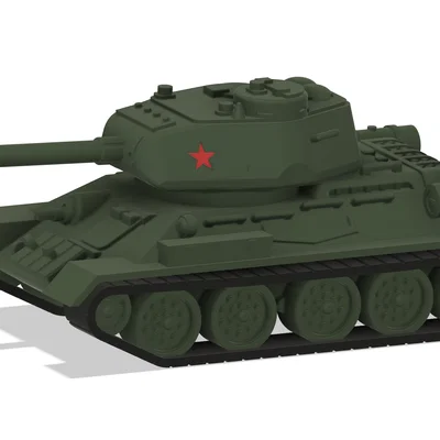 Mô hình xe tăng hạng trung T34/85 tỉ lệ 1/72 (nhiều mảnh, file Fusion360)