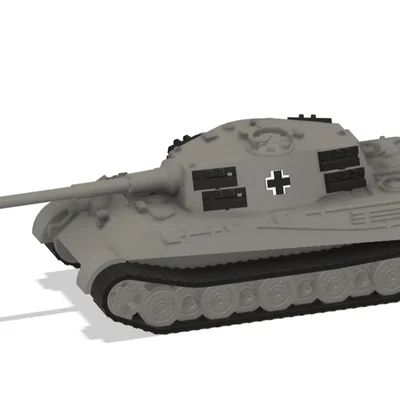 Mô hình xe tăng Đức Tiger II (King Tiger) tỷ lệ 1/72 đa chi tiết (File Fusion360)