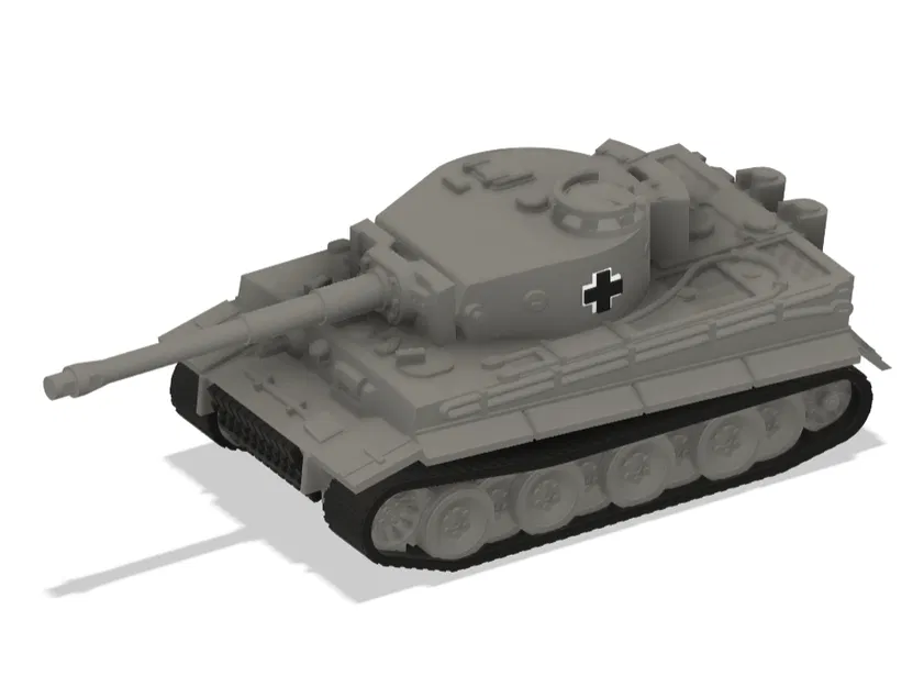 Mô hình xe tăng Panzerkampfwagen VI "Tiger I" tỉ lệ 1/72 (Nhiều mảnh - Fusion360) - Image 1