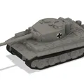 Mô hình xe tăng Panzerkampfwagen VI "Tiger I" tỉ lệ 1/72 (Nhiều mảnh - Fusion360) - Thumbnail 1