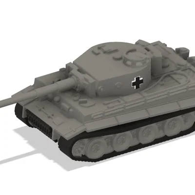Mô hình xe tăng Panzerkampfwagen VI "Tiger I" tỉ lệ 1/72 (Nhiều mảnh - Fusion360)