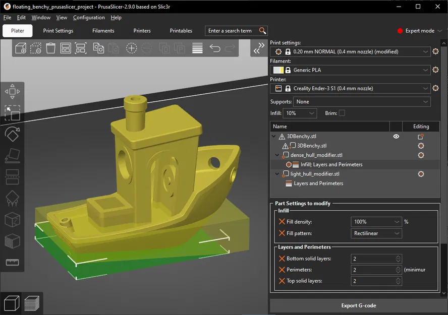 Floating Benchy (Mẹo điều chỉnh mật độ in) - Image 3
