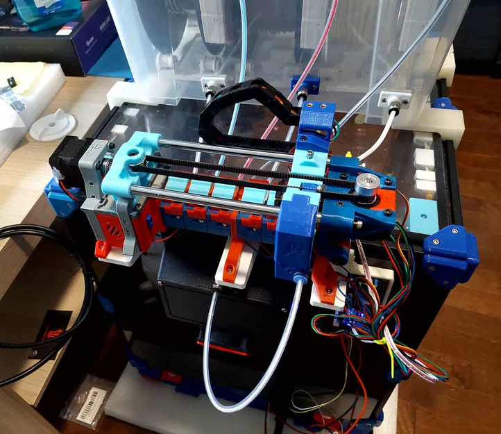 Giá đỡ 3 cuộn nhựa và 3 bộ đệm trong hộp Ikea Samla 22L cho ERCF và Voron 2023 - Image 4