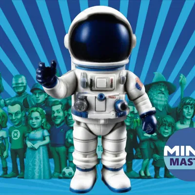 Mô hình 3D phi hành gia Minix vẫy tay trang trí cực đẹp