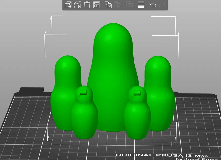 Mô hình 3D búp bê Nga Matryoshka lồng nhau dễ thương - Image 2